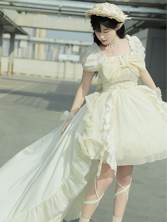 スウィートロリータドレス ポリエステル 半袖ドレス