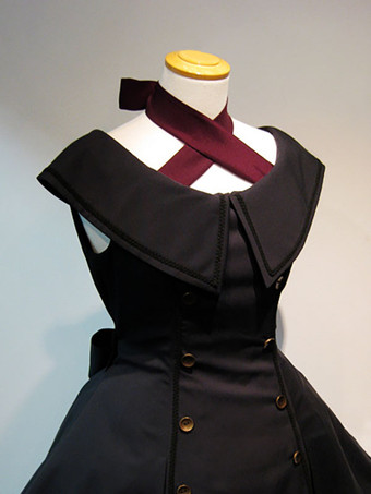 ハロウィン ゴシックロリータ ドレス フリル ブラック