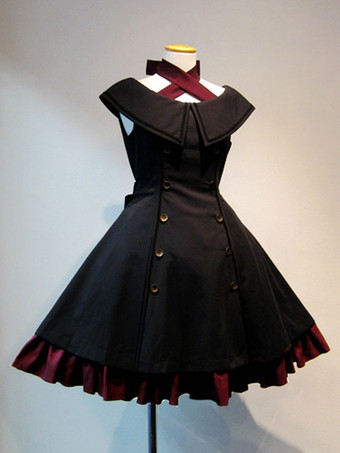 ゴシックロリータ ドレス フリル ブラック