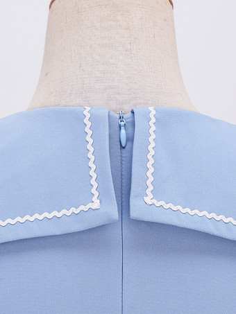 ヴィンテージ グラマー ドレス 1950 年代 オードリー ヘップバーン スタイル イエロー 半袖 ターンダウン カラー ミディアム スウィング ドレス