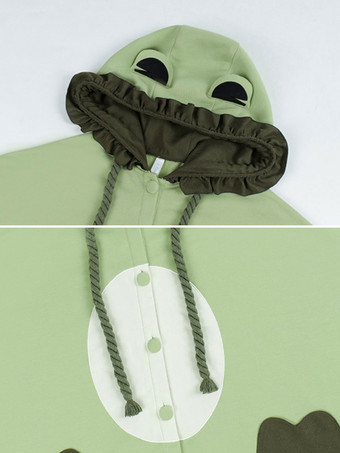 Sweet Lolita Poncho Verde Poliéster Volantes Summer Lolita Outwears