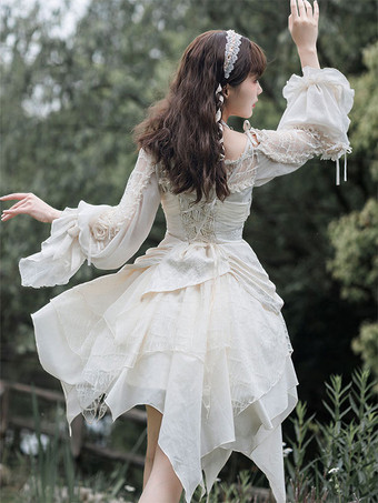 Robe Mignonne Lolita JSK Jupes Pull Lolita Blanc Écru
