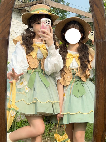 スウィートロリータSK ブルーリボン刺繍ロリータスカート