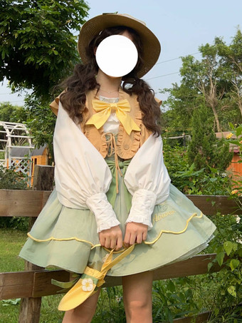 スウィートロリータSK ブルーリボン刺繍ロリータスカート