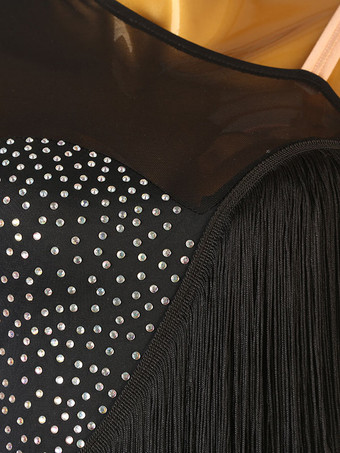 ラテンダンス衣装黒の女性のライクラスパンデックスドレスラテンダンサーダンス衣装