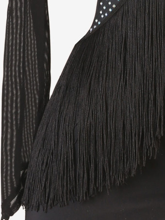 ラテンダンス衣装黒の女性のライクラスパンデックスドレスラテンダンサーダンス衣装