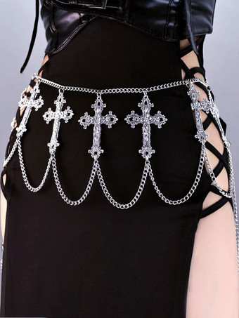 シルバー スチームパンク ロリータ アクセサリー シルバーチェーン メタルアクセサリー その他