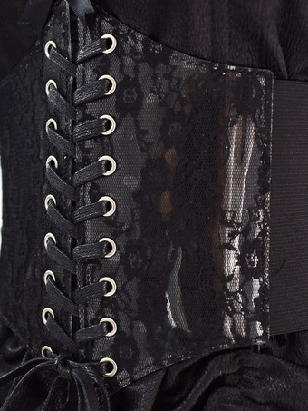 ブラック ゴスロリアクセサリー ホワイト ポリエステル レース その他