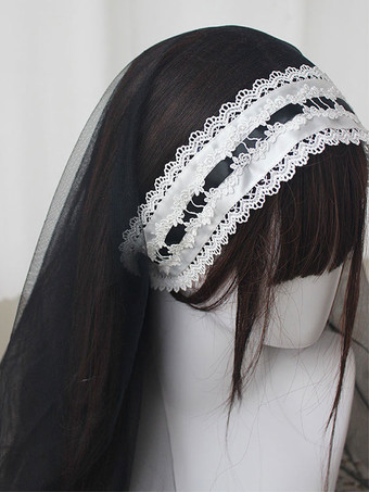 ゴスロリアクセサリー ホワイトフリル ポリエステルアクセサリー レース その他