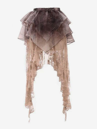 ゴスロリSKレースチョコレートレースロリータスカート