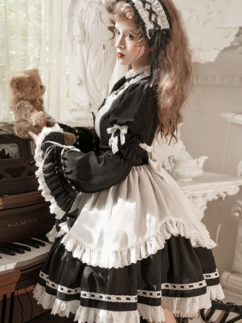 ゴシックロリータメイドショール（袖付き）エレガントなビクトリア朝メイドショール