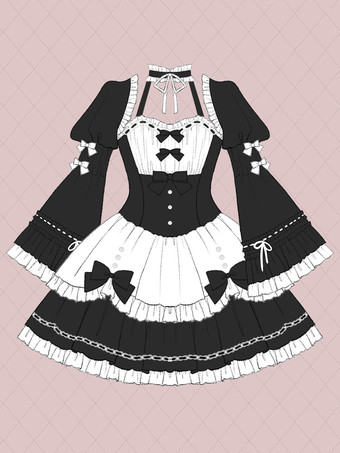 ゴシックロリータメイドショール（袖付き）エレガントなビクトリア朝メイドショール