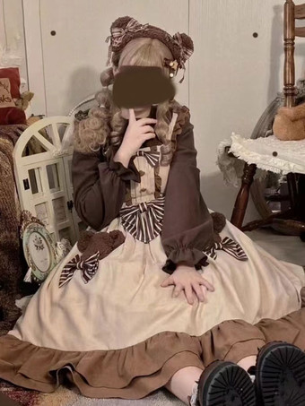 スイートロリータドレス ポリエステル ノースリーブドレス