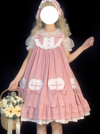 スイートロリータドレス ポリエステル ノースリーブドレス