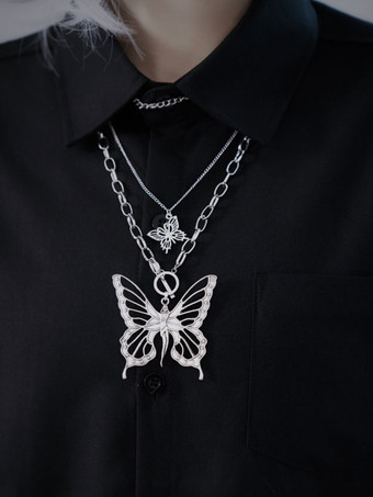 ゴスロリアクセサリー 黒蝶アクセサリー メタル雑貨