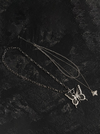 ゴスロリアクセサリー 黒蝶アクセサリー メタル雑貨