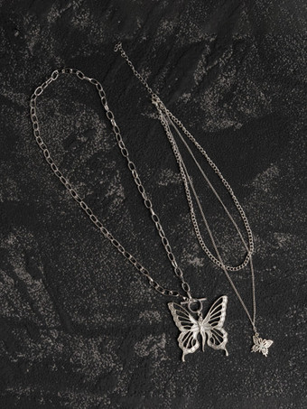 ゴスロリアクセサリー 黒蝶アクセサリー メタル雑貨