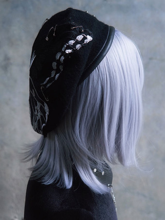 スチームパンク ロリータ帽子 ブラック アクセサリー 蝶柄 ポリエステル ロリータ アクセサリー