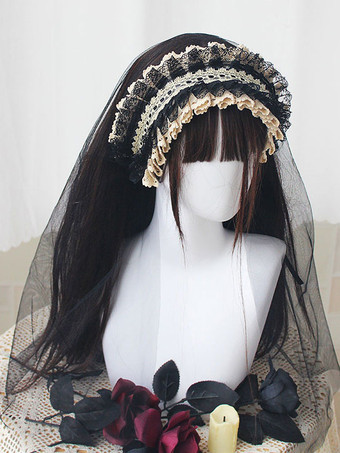 アプリコットゴスロリアクセサリー ホワイトフリル ポリエステルアクセサリー レース その他