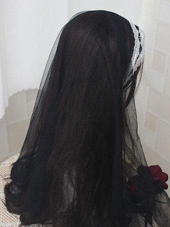 ゴスロリアクセサリー ホワイトフリル ポリエステルアクセサリー レース その他