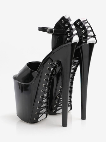 ホワイト ハイヒール セクシー サンダル グラス グリーン PU レザー ラウンド トゥ 3.9 "7.9" セクシーな靴