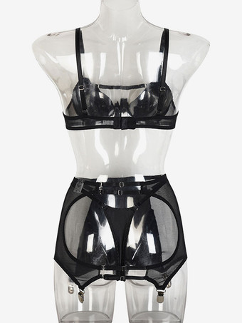 ブラジャー パンティ セット レッド 3 ピース セクシー カップル ランジェリー