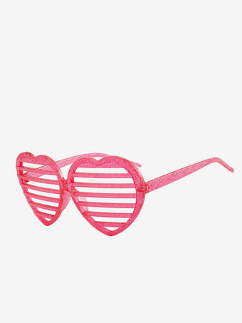 カーニバル ファンシー コスチューム 面白いコスチューム ピンク ユニセックス バーレスク カットアウト メガネ マルディグラ ホリデー コスチューム