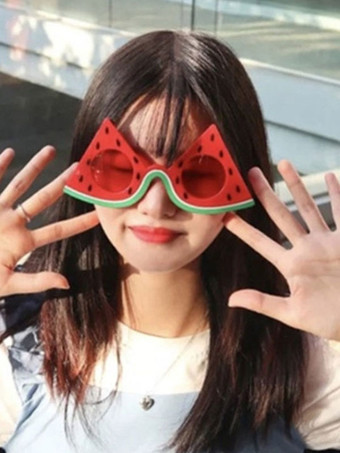 Lunettes De Soleil Drôle Melon d'Eau Déguisement Fantaisie Carnaval Unisexe Découpées Costumes De Vacances