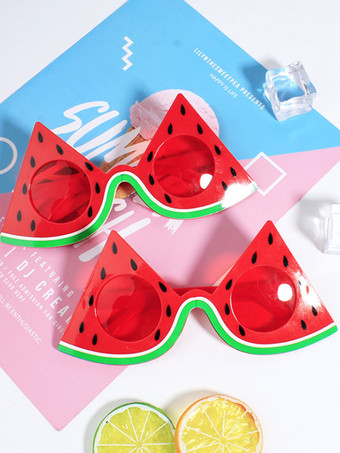 rouge Lunettes De Soleil Drôle Melon d'Eau Déguisement Fantaisie Carnaval Unisexe Découpées Costumes De Vacances