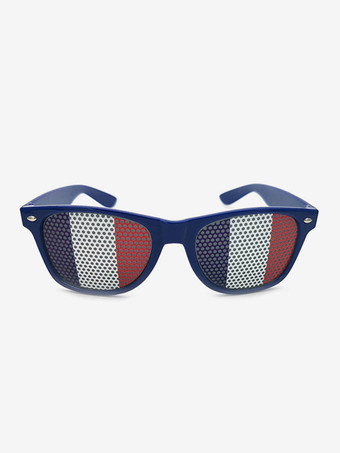 Lunettes De Soleil Bleu Blanc Rouge Drôle Déguisement Vintage Fantaisie Carnaval Rose Unisexe Découpées Costumes De Vacances