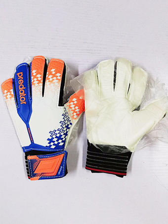 ブルー 男性用グローブ アスレチック カラーブロック ポリエステル