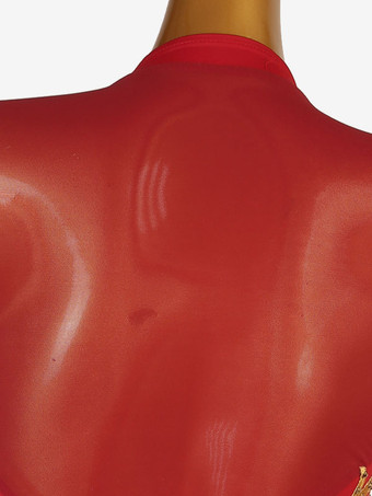 ラテンダンス衣装バーガンディ女性のセクシーなライクラスパンデックスドレスダンス衣装