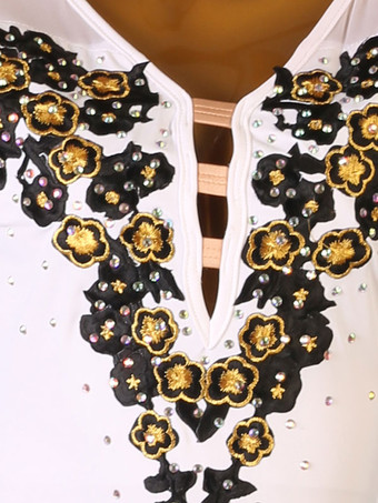 社交ダンス衣装 パープル レディース エレガント ライクラスパンデックス 花 ドレス ダンスウェア