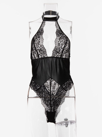 クラブウェア トップス セクシー ジュエル ネック レース ノースリーブ PU レザー 薄手