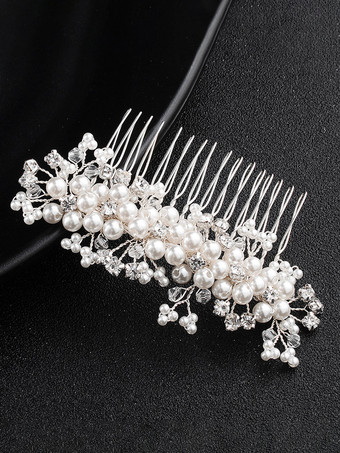 ウェディング ヘッドピース コーム メタル ブライダル ヘア アクセサリー