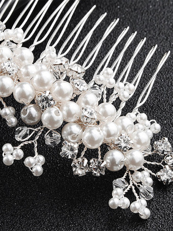 ウェディング ヘッドピース コーム メタル ブライダル ヘア アクセサリー