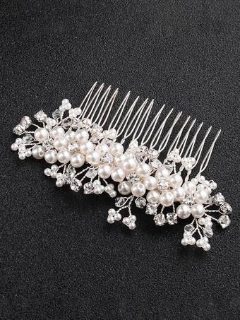 ウェディング ヘッドピース コーム メタル ブライダル ヘア アクセサリー