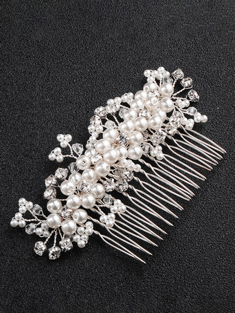 ウェディング ヘッドピース コーム メタル ブライダル ヘア アクセサリー