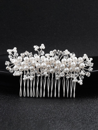 ウェディング ヘッドピース コーム メタル ブライダル ヘア アクセサリー
