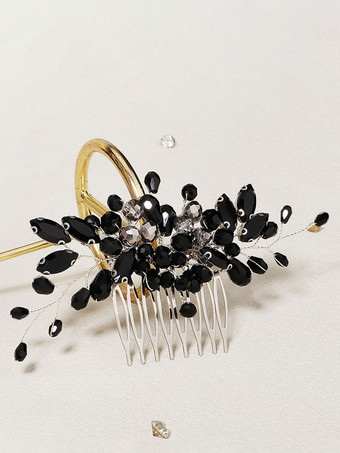 ヘッドピース ウェディングコーム メタル ブライダル ヘアアクセサリー