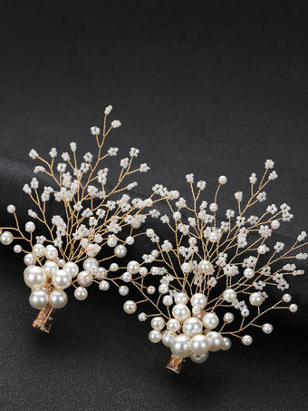ヘッドピース ウェディング ヘアピン メタル ブライダル ヘアアクセサリー