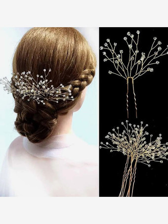 Kopfschmuck  Hochzeitsaccessoire  Kristall-Metall-Haarschmuck für die Braut