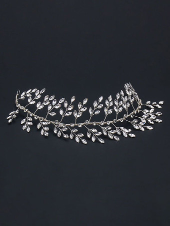 ウェディング ヘッドピース 帽子 ラインストーン ブライダル ヘアアクセサリー