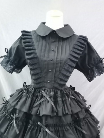   ゴスロリ ドレス レース リボン ブラック