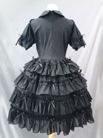   ゴスロリ ドレス レース リボン ブラック
