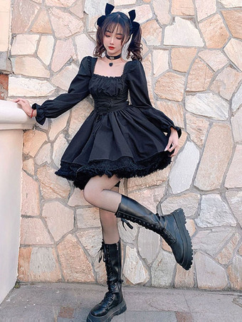   ベビードール クリスマス 仮装 ロリータ ホワイト ブラック かわいい 姫系 レース ゴスロリ 可愛い プリンセス コスプレ 衣装