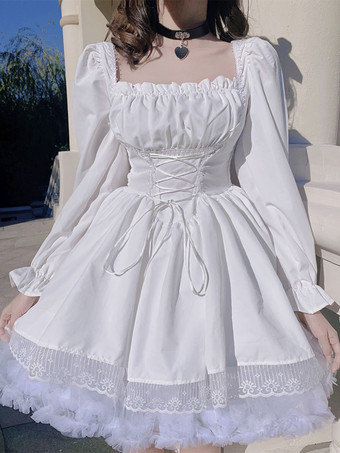   ベビードール クリスマス 仮装 ロリータ ホワイト ブラック かわいい 姫系 レース ゴスロリ 可愛い プリンセス コスプレ 衣装