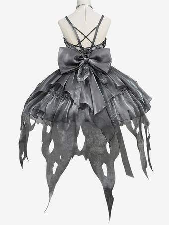 スイートロリータ JSK ドレスディープグレーノースリーブロリータジャンパースカート