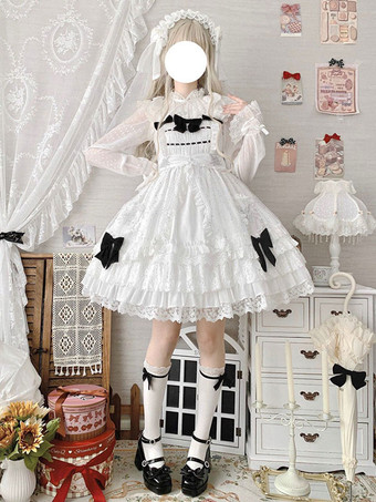 スイート ロリータ ドレス ポリエステル ノースリーブ スイート ジャンパー ロリータ ドレス
