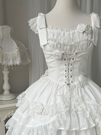 スイート ロリータ ドレス ポリエステル ノースリーブ スイート ロリータ ドレス